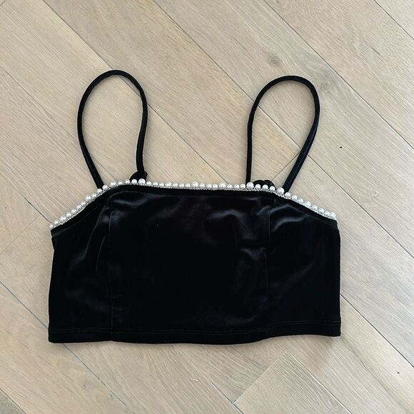 Urban Outfitters Tops - Velvet pearl crop top